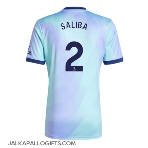 Arsenal William Saliba #2 Kolmaspaita 2024-25 Lyhythihainen